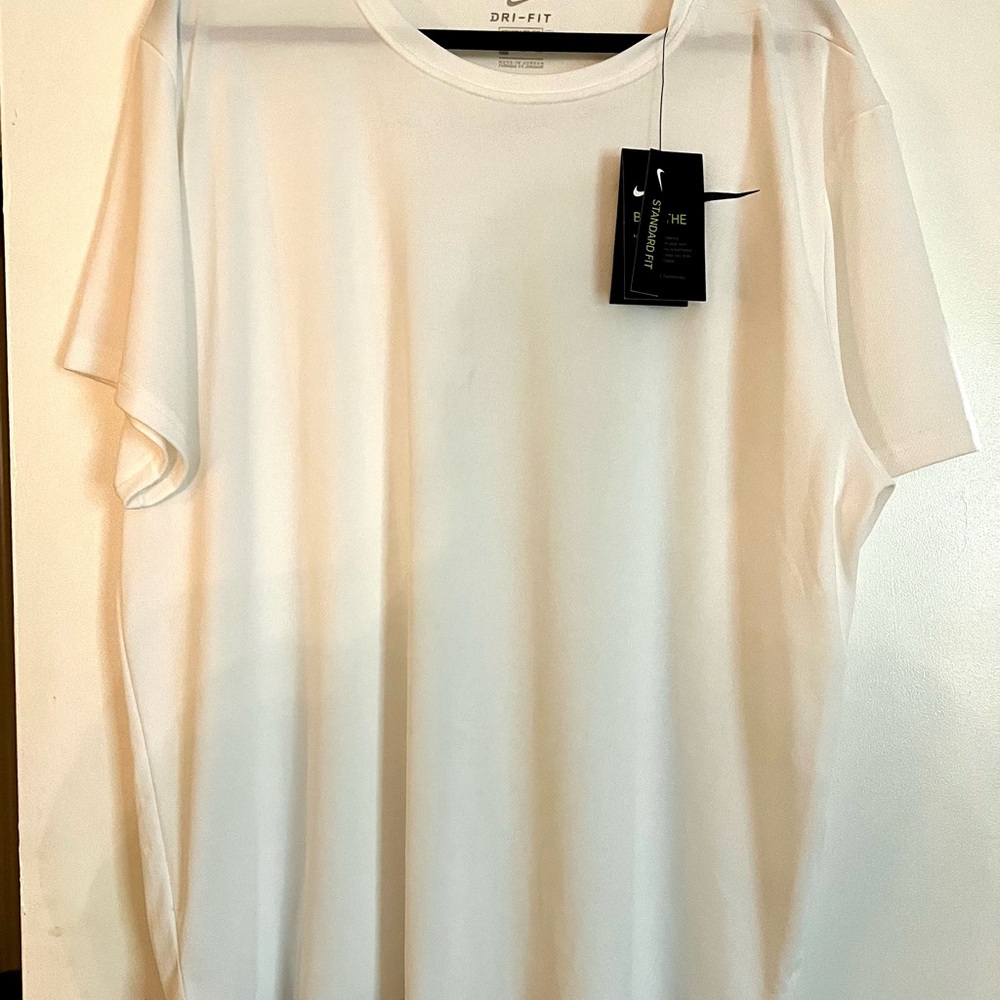 Nike White Dri-FIT Men's Shirt